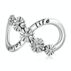 S925 Sterling Silver Infinite Flowers Beads DIY Bracelet Necklace Accessories