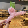 Resin Material Spring Hair Clip, Colour: 21 Pink Net Yarn