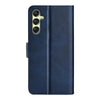 For Samsung Galaxy A16 Dual-side Magnetic Buckle Horizontal Flip Leather Phone Case(Dark Blue)