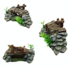 Turtle Basking Platform Resin Stump Hide Cave Ornament 18cm