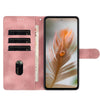 For Samsung Galaxy A16 4G Skin Feel Embossed Feather Leather Phone Case(Pink)