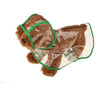Transparent Dog Raincoat, Green, M, Waterproof