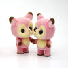 Little Cute PVC Flocking Animal Deer Dolls Birthday Gift Kids Toy, Size: 5*3.5*7cm(Pink)