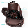 6027 Men Crossbody Bag Casual Multi-function Shoulder Waist Bag (Black)