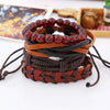 TZ037 4 In 1 Retro DIY Woven Leather Bracelet