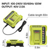 36-40V Tool Cutting Machine Battery Charger, For RYOBI PO401 / PO403 / PO400, Plug: US