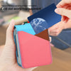 For Samsung Galaxy Z Flip6 VIETAO Metal Ring Card Slot PU Phone Case(Blue Pink)