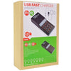W-858 12A 12 Ports USB Fast Charging Dock Desktop Smart Charger AC100-240V, UK Plug (Black)