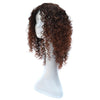 T191006 European and American Wig Headgear with Short and Small Curly Hair for Women (Black Brown)