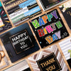 10 PCS Square Bronzing Color Print Thanks Greeting Cards(12)