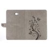 For Galaxy Tab A 10.1 (2016) / P580 Butterflies Love Flowers Embossing Horizontal Flip Leather Case with Holder & Card Slots & Wallet(Grey)