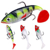 5pcs /Pack HENGJIA SO071 T-Tail Lead Fishing Lure Lua Fishing Soft Bait, Size: 8.5cm 10.6g(Red)