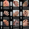 240 PCS Extended Manicure No-Engraving Frosted Thin Nail Piece WH-107