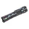 626 White Laser Wick Telescopic Zoom LED Flashlight with Fluorescent Strips(Black)