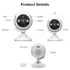 3MP 180° Panoramic WiFi Security Camera - White (US Plug)
