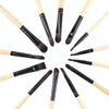 24 PCS Horse Hair Wooden Handle Cosmetic Brush Set with Black Leather Bag