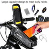 WILD MAN E10S 1L Mountain Bike Phone Touch Screen Hard Shell Tube Bag with Earphone Hole(Black)