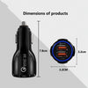 2 PCS QC3.0+3.1A Car Charger Dual USB 6A Halo Wine Bottle Fast Charge Car Charger(Elegant Black)