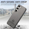 For Samsung Galaxy S21 5G Twill Fabric Leather Skin Back Phone Case(Gray)
