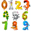 3 PCS 0-9 Digital Cartoon Children Birthday Party Decorated Aluminum Balloon(Number Three)