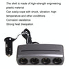 SHUNWEI SD-1906 Car 4 In 1 Power Distributors Cigarette Lighter Socket Car Charger(Black)