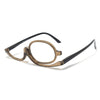 Makeup Presbyopic Glasses Monolithic Reading Glass Magnifying Glass, Degree: +400(Tea Color)