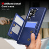 For Samsung Galaxy S24 Ultra 5G Horizontal Flip Card Bag Holder Leather Phone Case(Dark Blue)