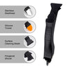 Silicone & Metal Scraper Set (Black) - Glass, Tile & Grout Remover