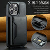 For iPhone 13 Pro Max DG.MING MAGKING-K2 Series MagSafe RFID Card Bag Detachable Phone Case(Black)
