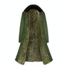 Long Civil Disaster Relief Cotton Coat Windproof Lengthened Cold-proof Fleece Thickened Cotton Coat, Color: Green