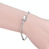 Silver Snake Chain Link Bracelet, Length:20cm(Silver Plated)