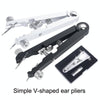 Watch Strap Pins Removal Pliers V-shape Watch Remover(Black)