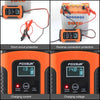 12V 6A Intelligent Universal Battery Charger for Car Motorcycle, Length: 55cm, UK Plug(Red)