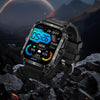 KT71 1.96 inch HD Square Screen Rugged Smart Watch Supports Bluetooth Calls/Sleep Monitoring/Blood Oxygen Monitoring(Black + Gold)
