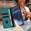 For Samsung Galaxy A33 5G Embossed Multi-functional Wallet Retro Leather Phone Case(Dark Green)