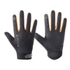 HSLEJP Outdoor Sports Breathable Touch Screen Antiskid Cycling Full Finger Gloves, Size: L(Black+Orange)