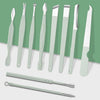 Nail Art Tool Set Nail Clippers Dead Skin Scissors Manicure Tool, Specification: 16 In 1 Green