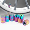 Car Bicycle Tire Aluminum Alloy Dustproof Valve Cap(Bullet Style)