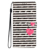 For Samsung Galaxy A36 5G 3D Pattern Leather Phone Case(Striped Heart)