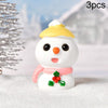 3pcs Christmas Lovely Micro Landscape Snow Ornament Decorative Accessories, Style: No.7 Big Eye Snowman Yellow
