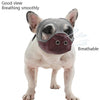 Bulldog Mouth Cover Flat Face Dog Anti-Eat Anti-Bite Drinkable Water Mouth Cover S(Grey Red)