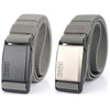 AWMN Metal Nylon Magnetic Buckle Fashion Casual Men Belt, Length: 125cm(Black Cap Light Gray)