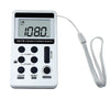 Portable AM / FM Two Bands Rechargeable Stereo Radio Mini Receiver with & LCD Screen & Earphone Jack & Lanyard (White)