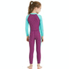 DIVE&SAIL Children Diving Suit Outdoor Long-sleeved One-piece Swimsuit Sunscreen Swimwear, Size: S(Girls Rose Red)