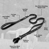 Heavy Duty Bungee Dog Lead, Reflective, Shock Absorbing, Medium/Large Dogs (Black)