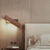 Simple Rotatable Bedside Bedroom Wall Lamp Warm Night Light, Size:21cm(Walnut)