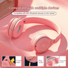 Y08 Hifi Sound Quality Macaron Bluetooth Headset, Supports Calling & TF Card & 3.5mm AUX (Pink)