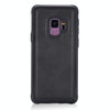 For Galaxy S9 Magnetic Shockproof PC + TPU + PU Leather Protective Case(Black)