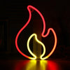NHD-HY-01 USB Neon LED Flame Shape Party Decorative Lights(Red+Warm White)