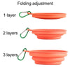 Portable Collapsible Dog Bowl 350ml, Silicone Travel Pet Bowl (Pink/Orange)